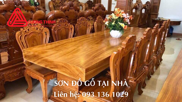 Sơn bàn ghế gỗ giá rẻ